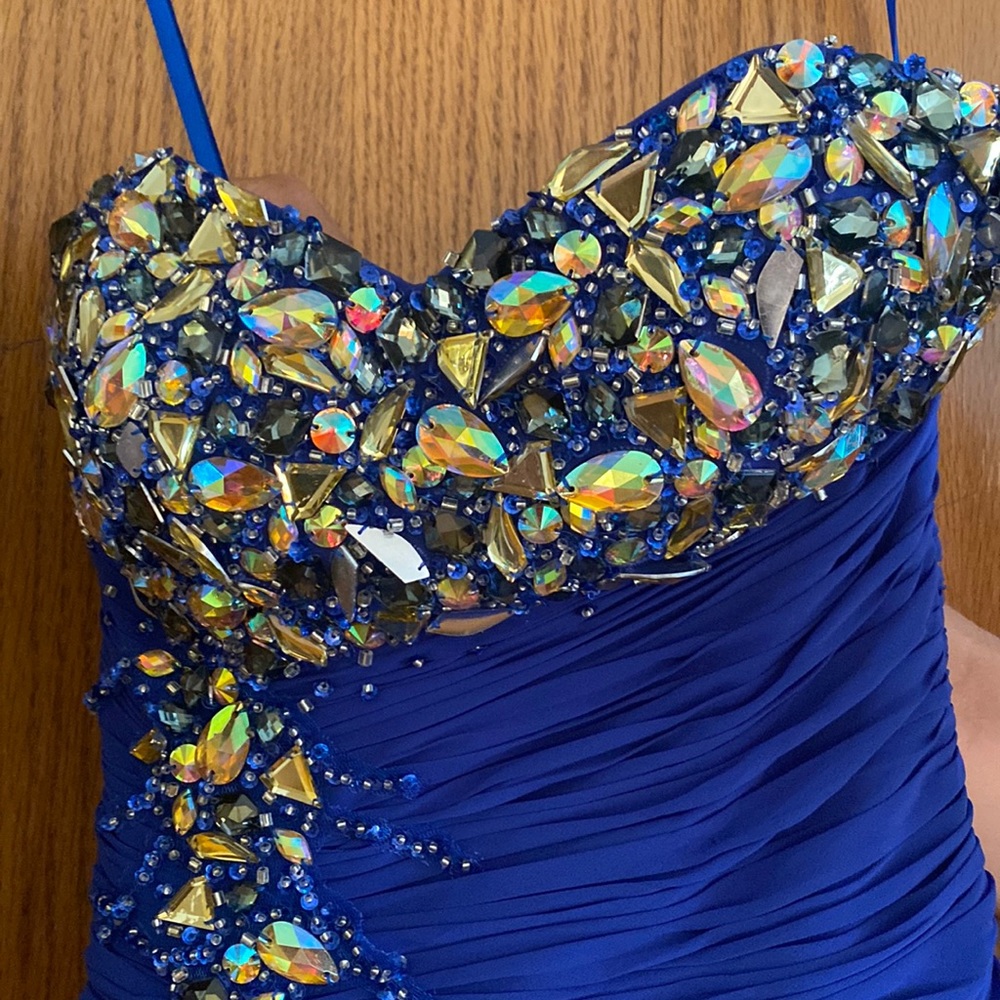 Royal blue gown